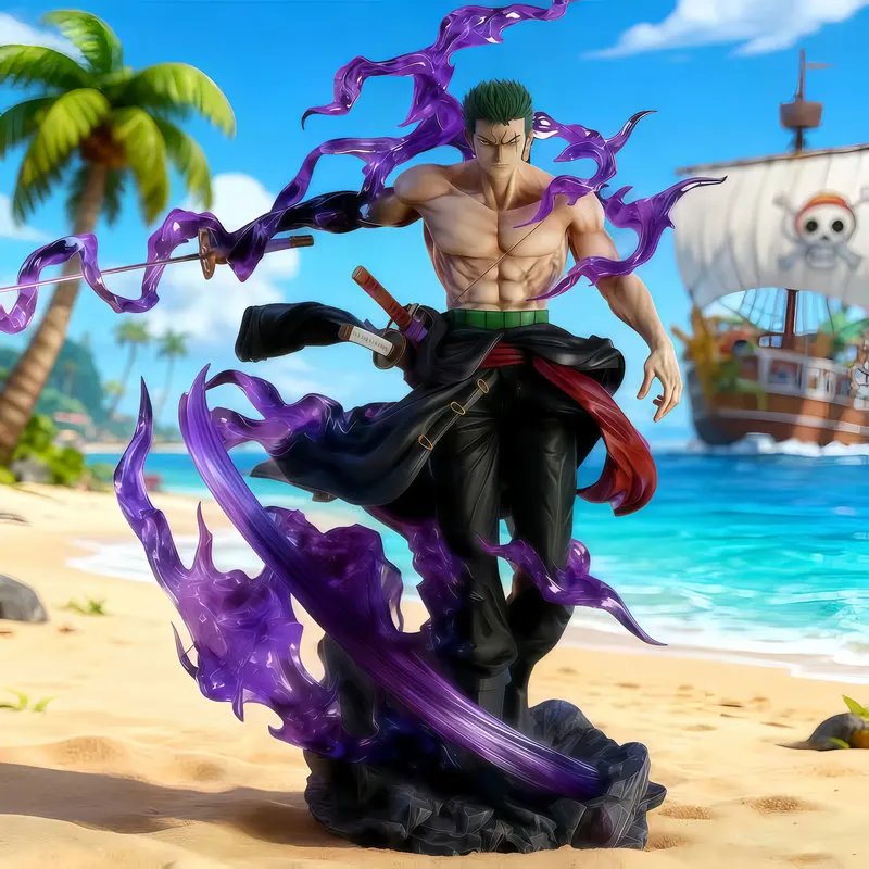

2025 One Piece Anime Cartoon Figures Gk Wield Knife Roronoa Zoro Action Figures Collection Desktop Model Ornamen Toys Doll Gifts
