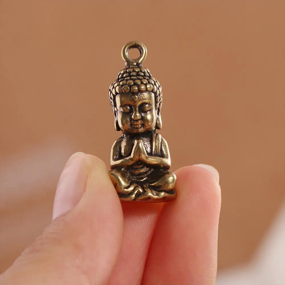 Creative Miniature Sakyamuni Buddha Pendant Brass Crafts Handcraft Brass Buddha Ornaments Mini Mini Buddha Figurine Bonsai