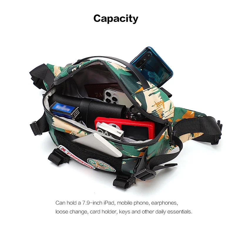 Lightweight Camouflage Cartoon Chest Bag Unisex Crossbody Shoulder Waist Bag Outdoor Daily Phone Storage Men Women Bags Small view 3