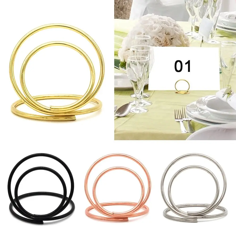 1Pcs Wedding Table Numbers Holder Clamps Stand Place Card Photos Clips Picture Cards Display Stand Wedding Desktop Decoration