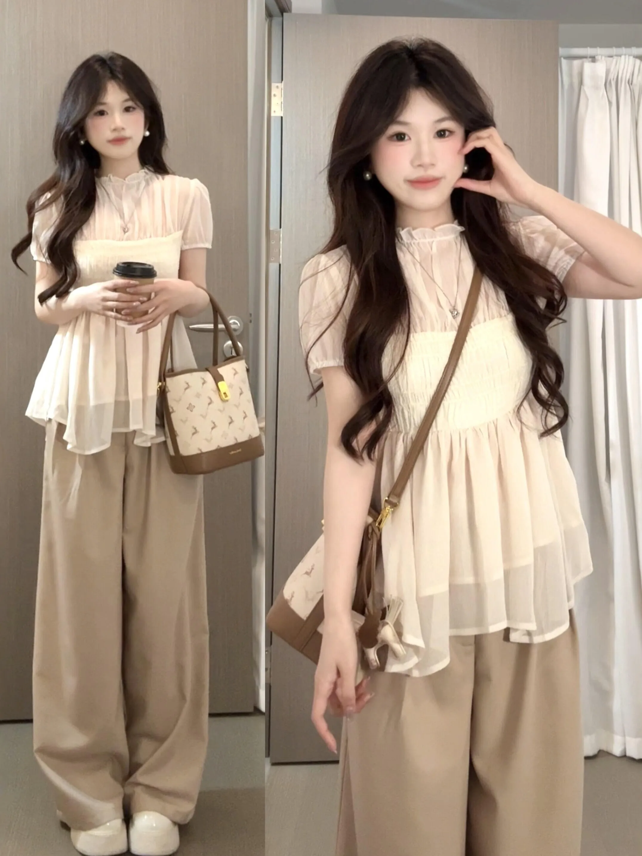 

Стильные летние женские рубашки с коротким рукавом, свободного кроя, с красивым расклешенным подолом, из дышащего полиэстера, повседневный модный топ