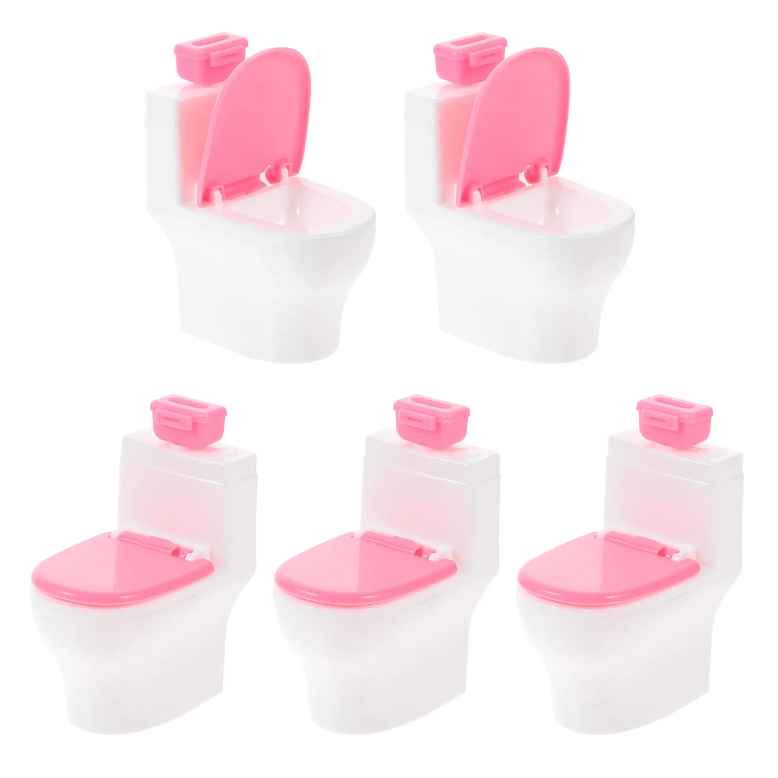 

Набор из 5 миниатюрных туалетных принадлежностей для имитации мебели, реалистичная модель ванной комнаты, аксессуары для миниатюрного дома, украшения для ролевых игр