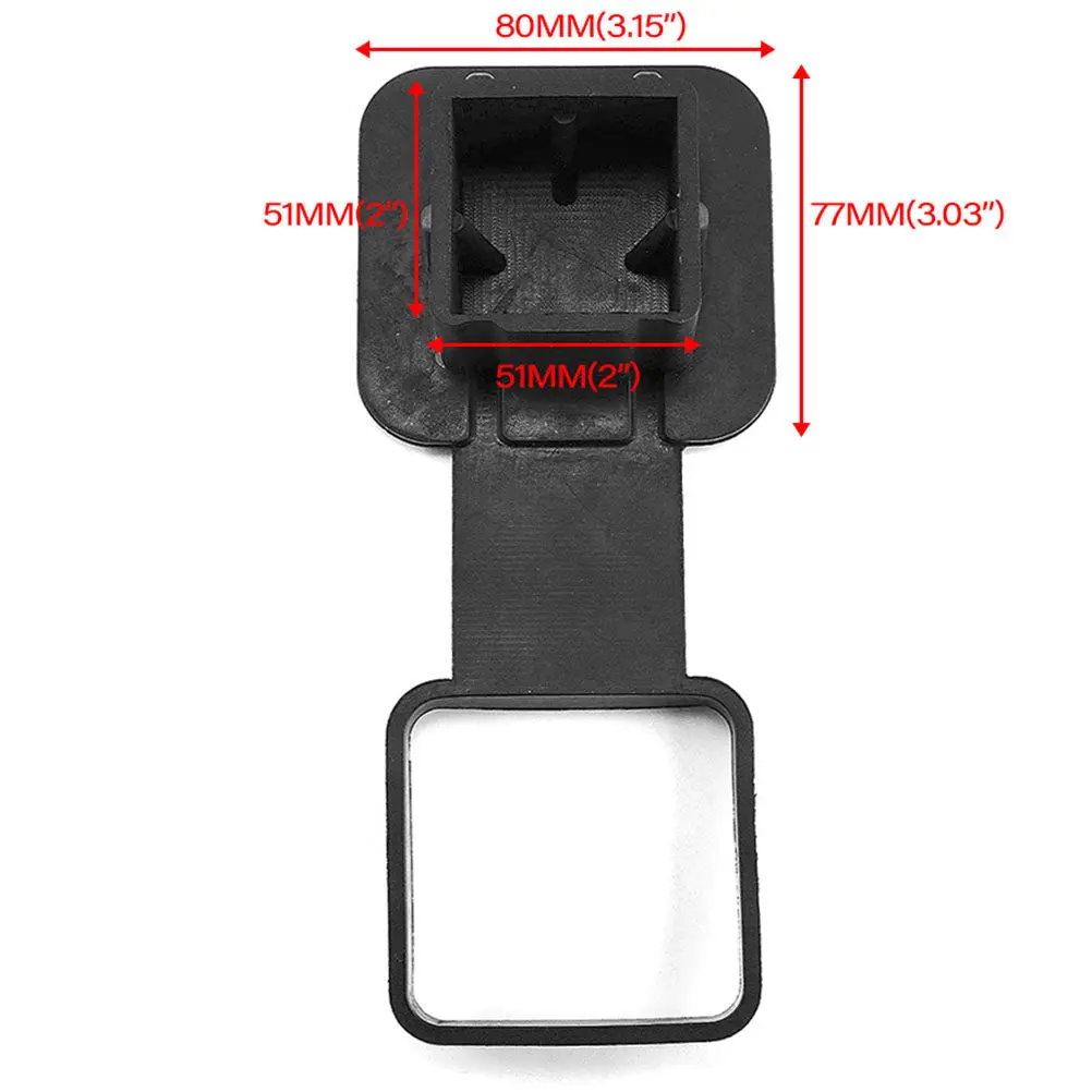 

Rubber Trailer Tube Cover For 1.8 Inch Receivers Black Durable Insert No Tools Needed Tow Hitch