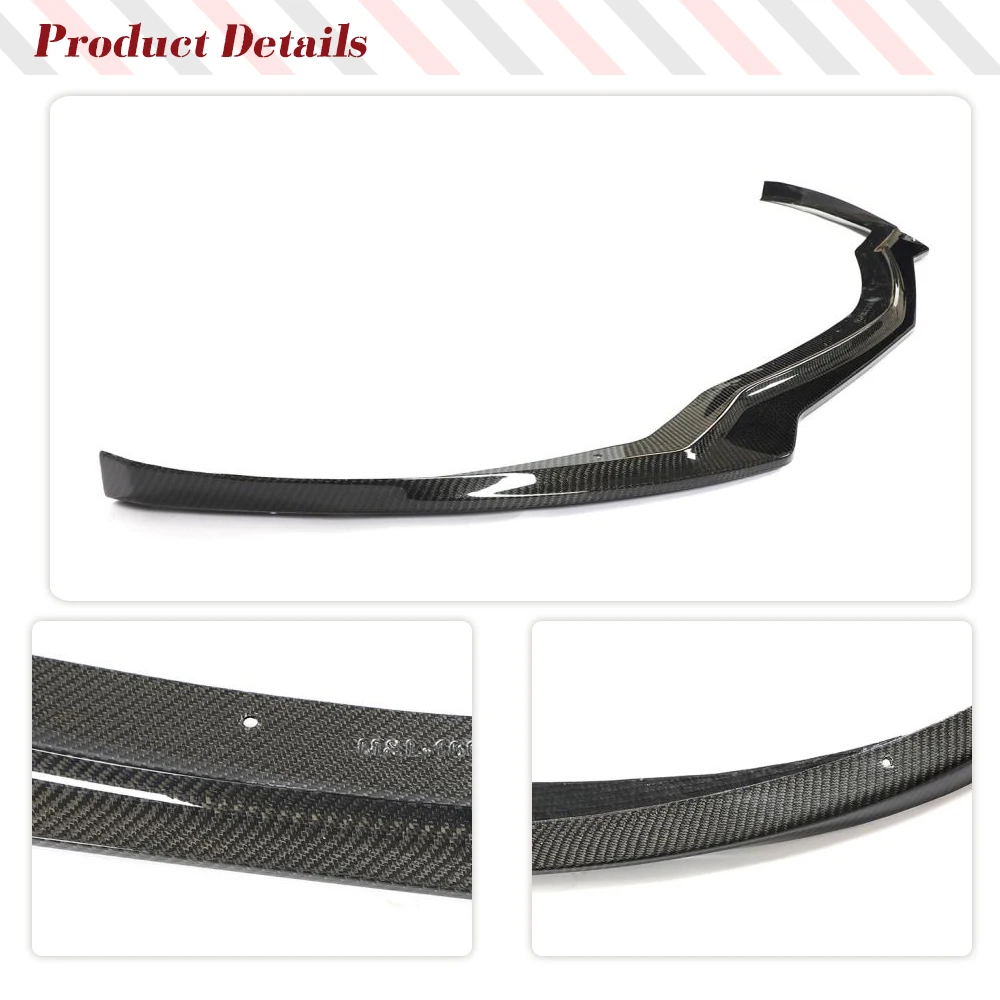 Car Front Bumper Lip Chin Carbon Fiber Splitters For Alfa Romeo Giulia Base Sedan 4-Door 2016-2021 Car Front Lip Spoiler