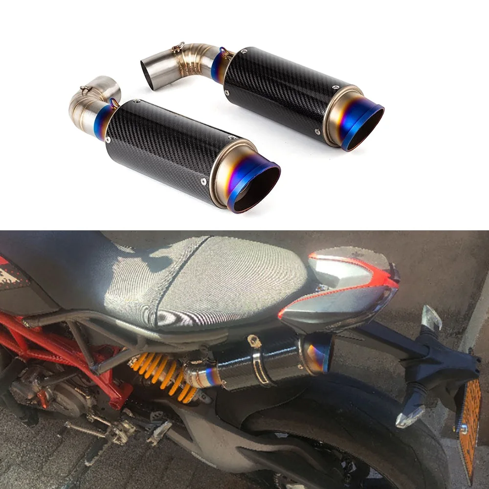 Slip-On For Ducati Hypermotard 950 2019-2025 Hypermotard950 Modified Exhaust Escape otorcycle Exhaust Pipe Muffler