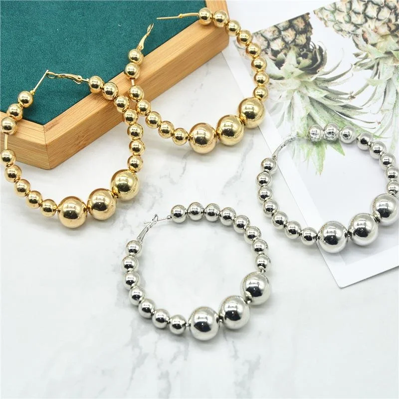 Faionable بسيط C-aped مطلي أقراط اللؤلؤ الذهبي Ele حصيرة مجوهرات Sli العصرية القرط الملحقات