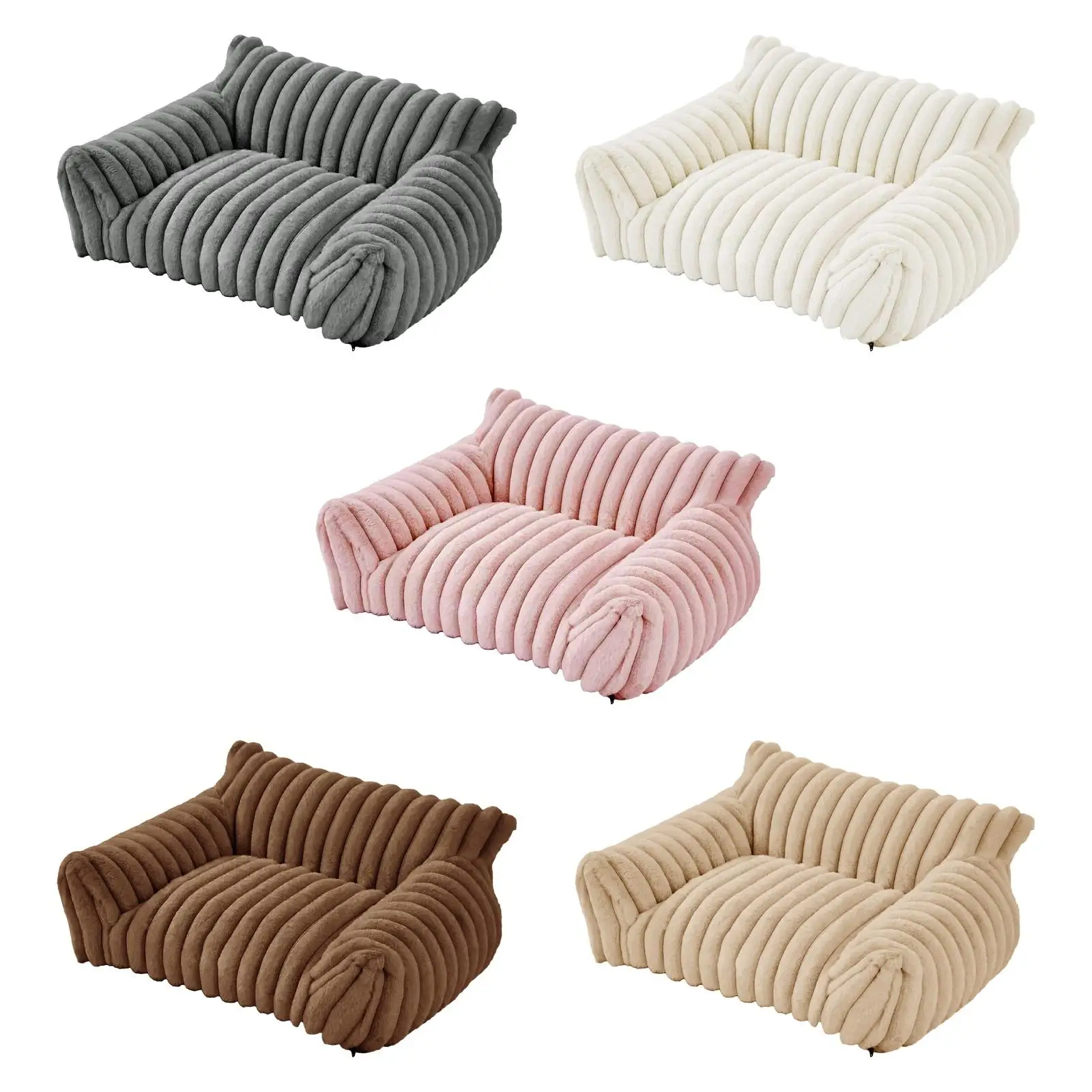 Sofá cama para mascotas, camas para gatos de interior, suave, moderno, con fondo antideslizante, sofá cama portátil para perros y gatos, perros pequeños y gatitos