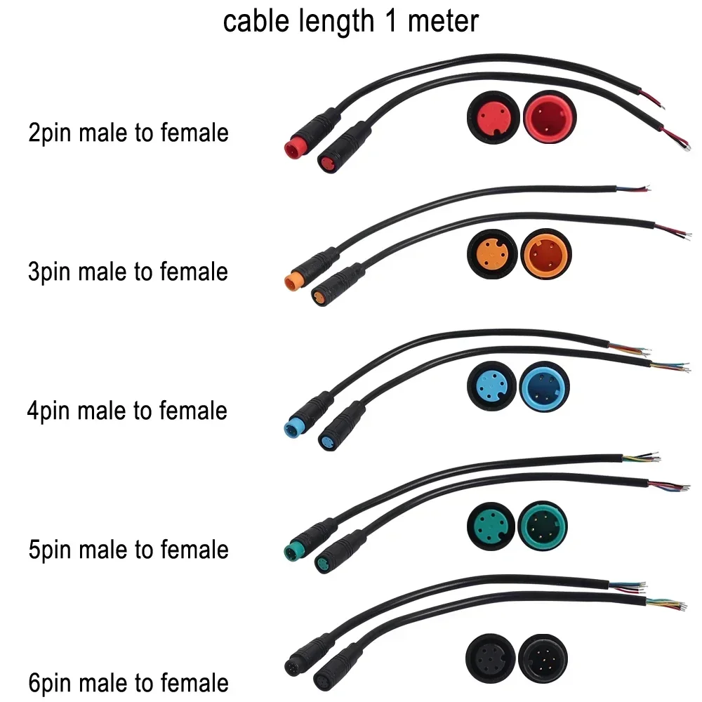 Electric Butt Plug Connector Wiring for Electric Scooter Pluger Signal Sensor Female Male Cable E-bike Brake Cable 2 3 4 5 6 Pin