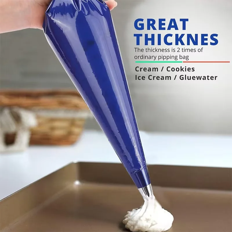 أكياس الأنابيب الكبيرة القابل للتصرف 21 بوصة أكياس الأنابيب القابل للتصرف المضادة للانفجار أكياس الثلج سميكة المعجنات لتزيين الكعك الصقيع