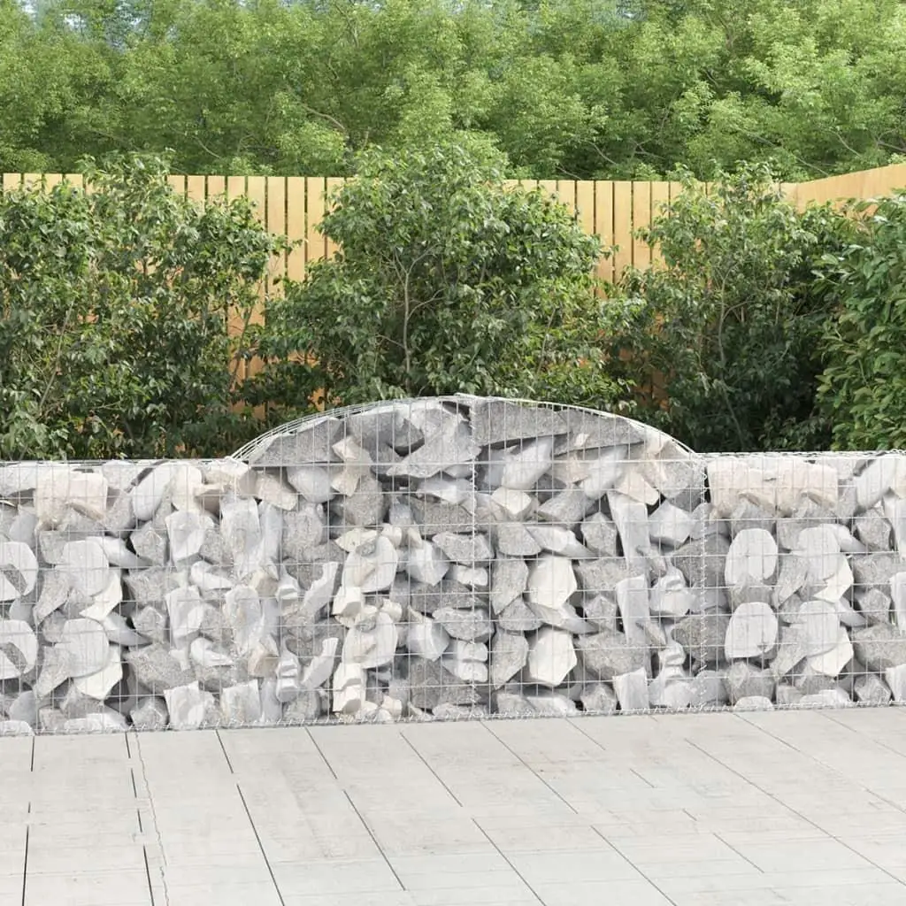 Galvanized Iron Arched Gabion Basket 118.1x11.8x31.5/39.4 - Durable Garden & Landscape Design