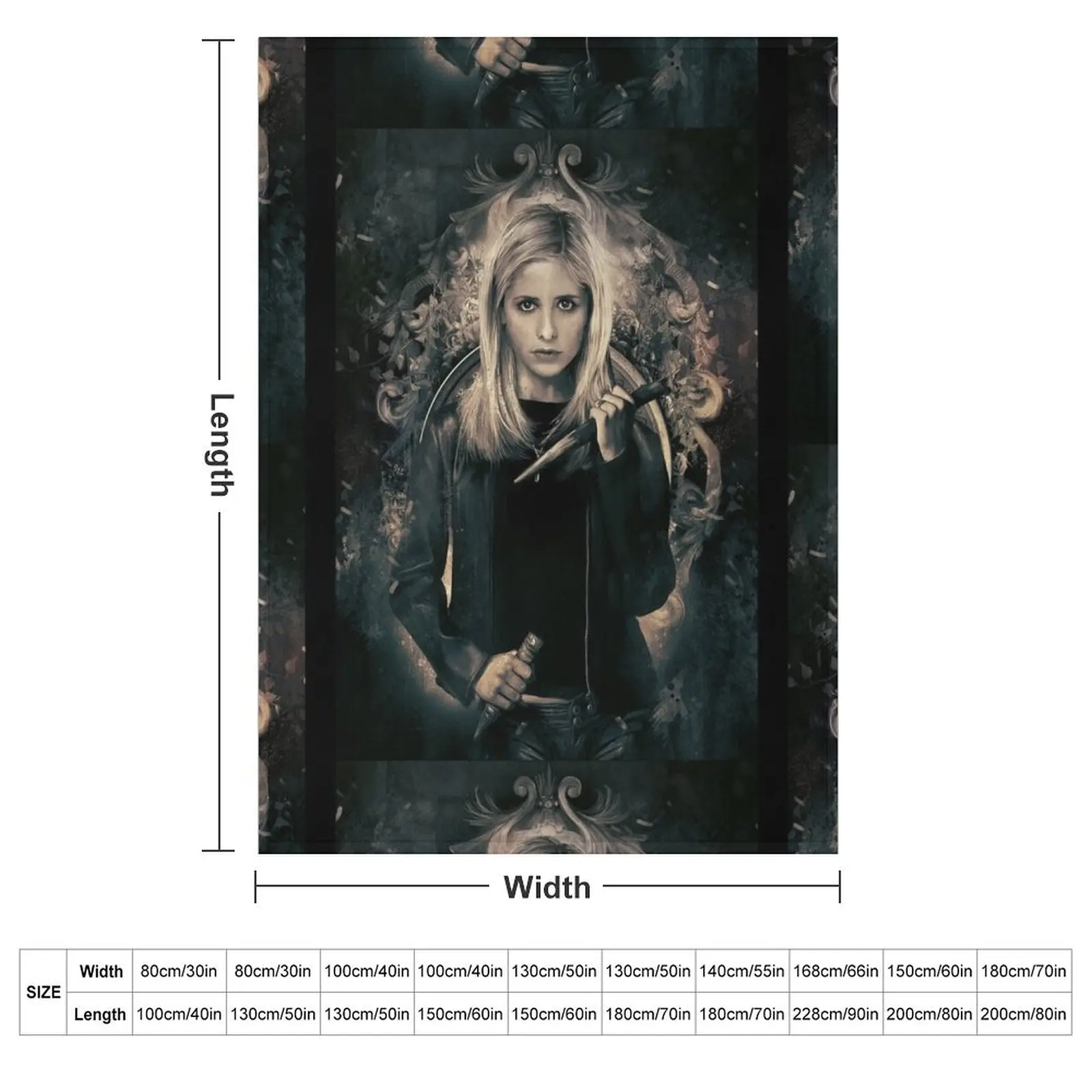 Buffy The Vampire Slayer Throw Blanket Retros Thermals For Travel halloween Blankets