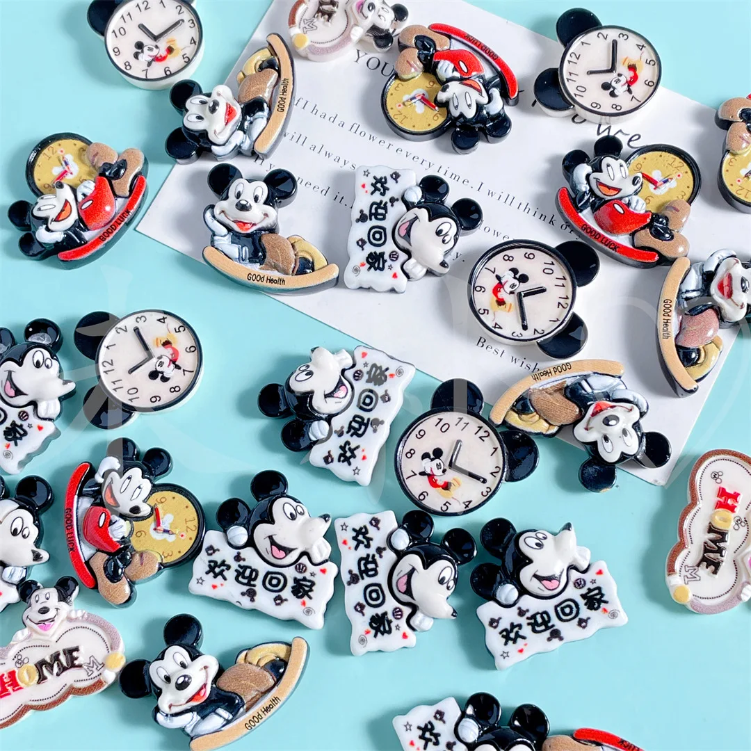 

Miniso welcome home Mickey Mouse brand alarm clock resin accessories DIY handmade cream glue hair clip hair accessories patch