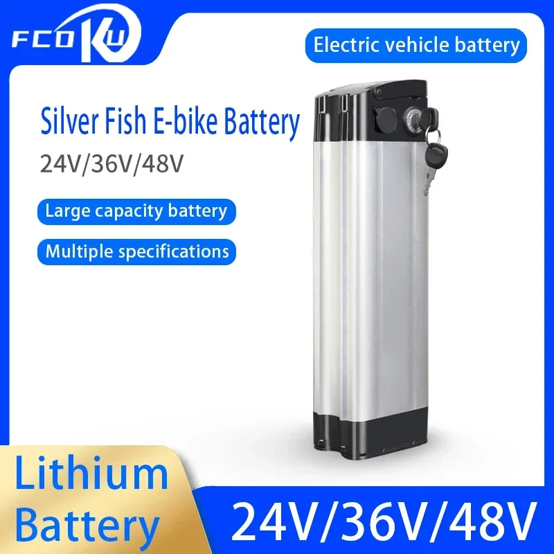 

For Silver fish Electric Bike Lithium Battery 24V/36V/48V 20Ah 800W 500W 21700 Lithium ion E-bike Bicycle Battery Pack