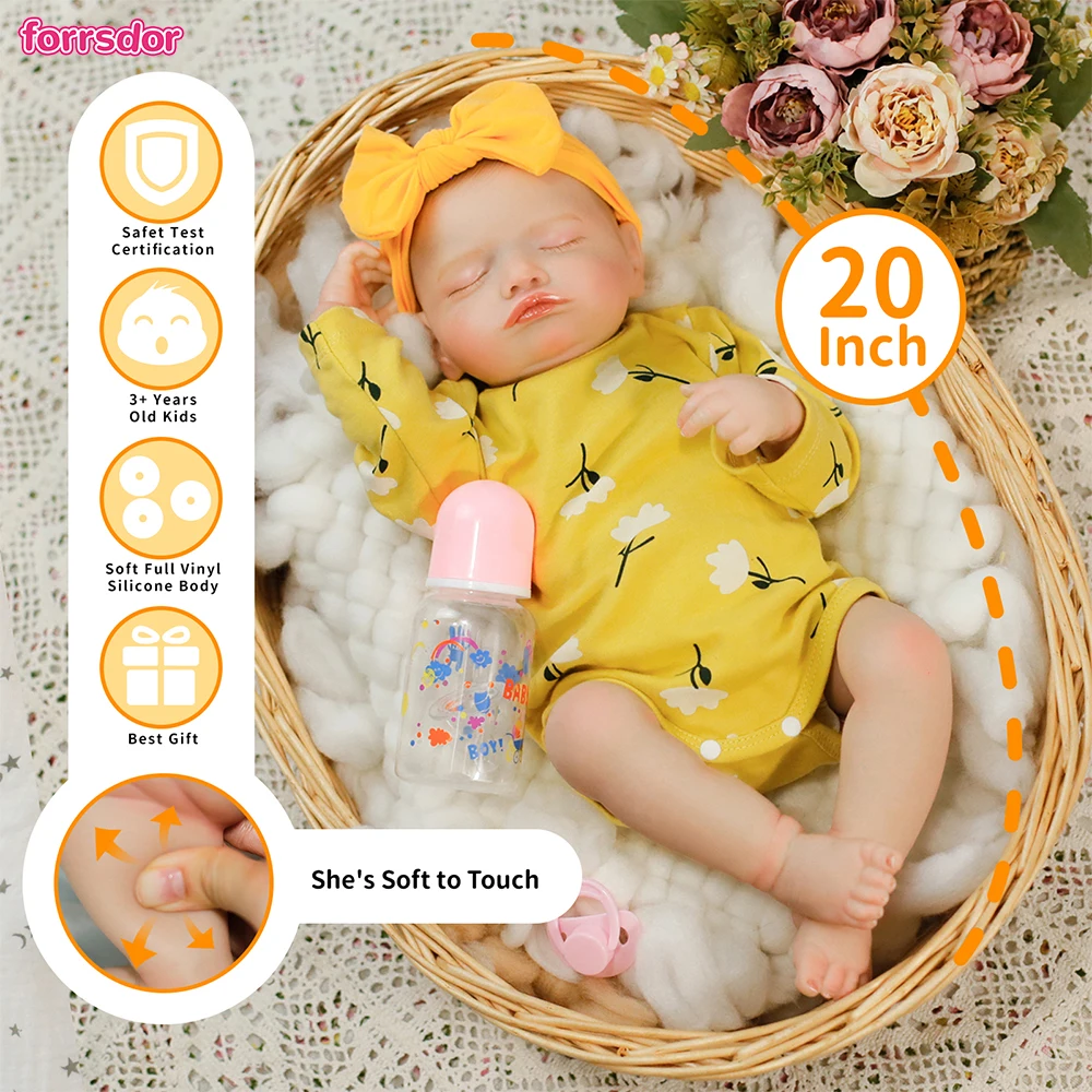 

48 см Розали Спящая кукла реборн для девочек Реалистичная кукла для новорожденных ручной работы 3D тон кожи с видимыми венами Рождественские подарки Игрушечная кукла