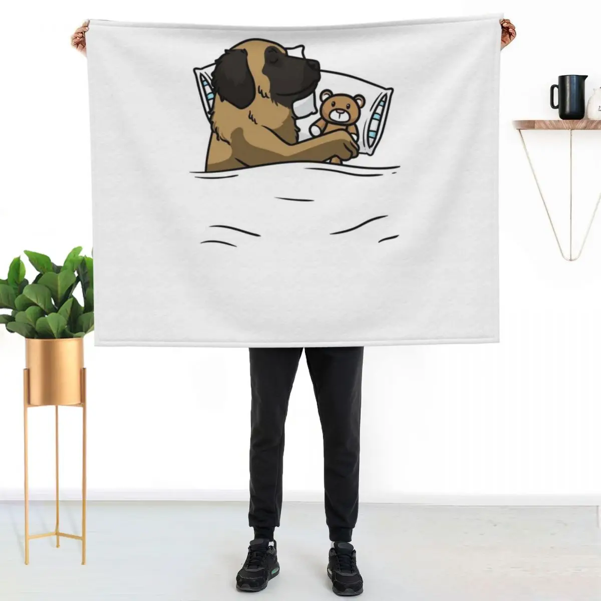 Leonberger Dog Official Sleeping Shirt Throw Blanket Soft Beds blankets ands Bed Loose Plaid valentine gift ideas Blankets