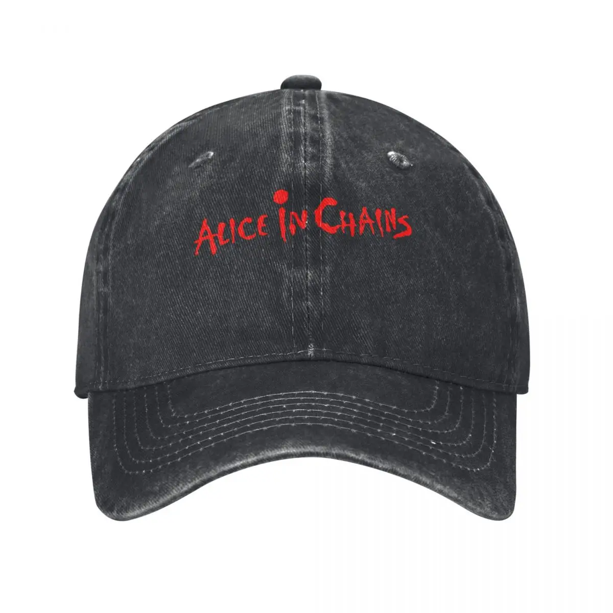 Vintage Alice In Chains Logo Baseball Caps Unisex Style Distressed Cotton Sun Cap Outdoor Activities Caps Hat