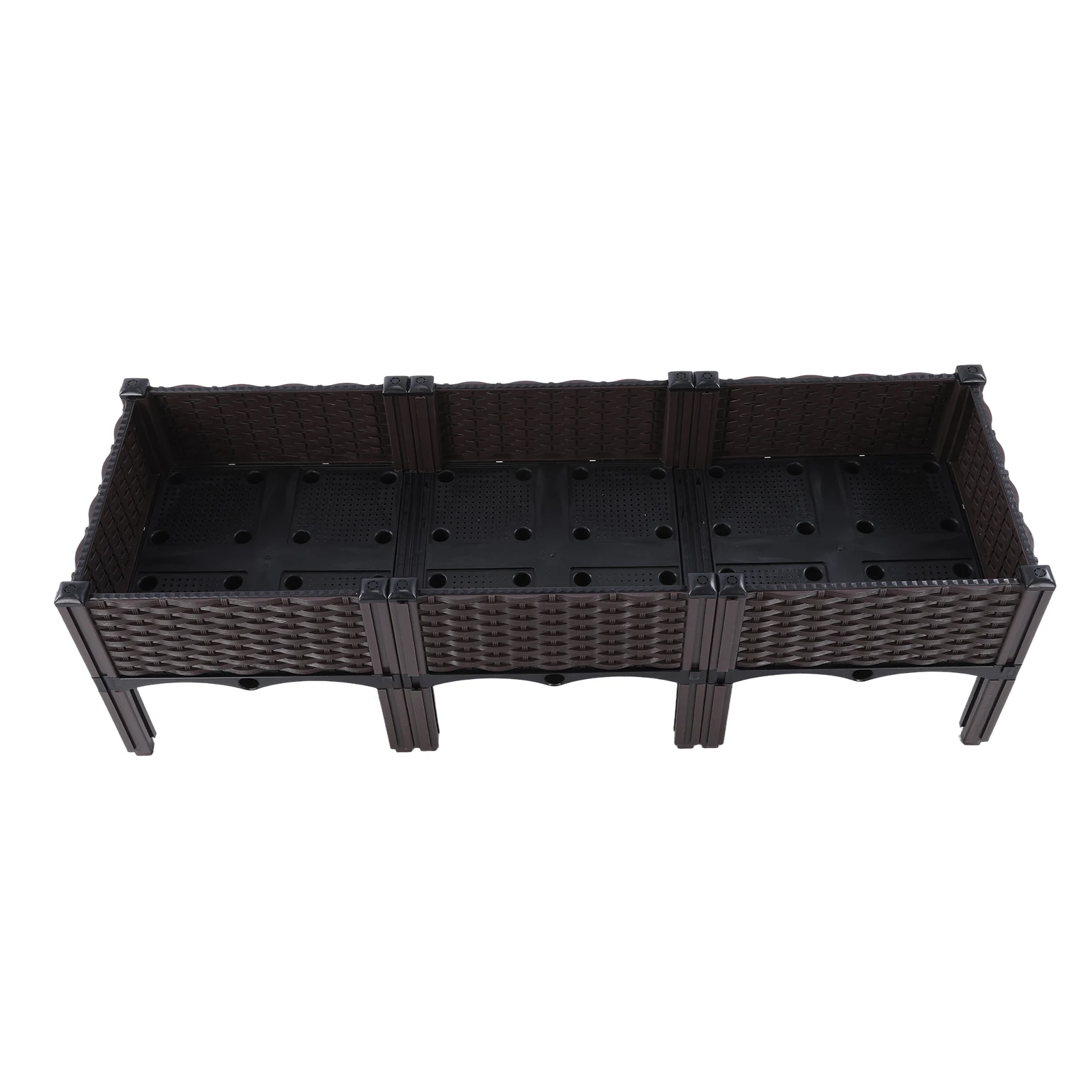 Plastic Raised Planter Box with Legs Raised Bed with Drainage Holes Propagation Box Elevated for Garden Patio Balcony Restaurant view 5