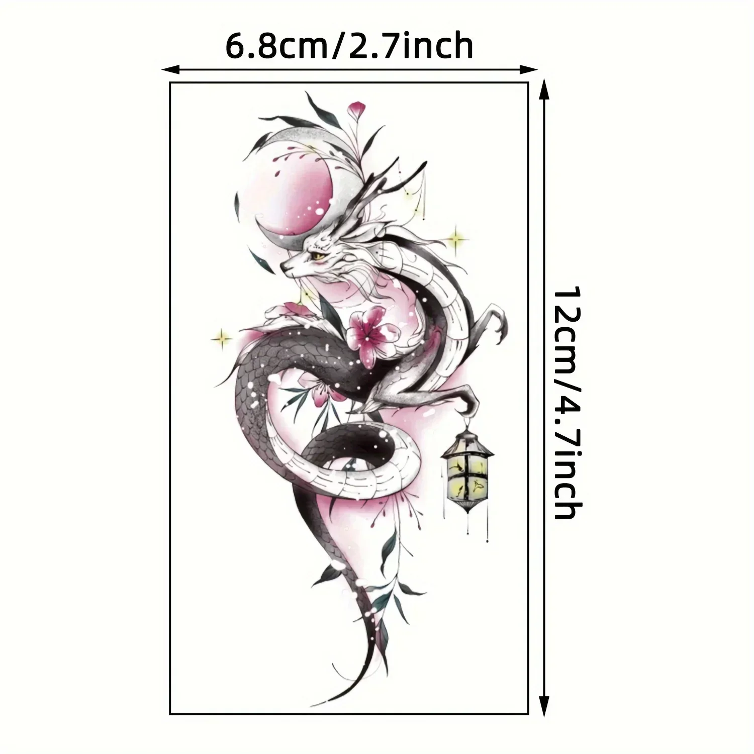 10pcs Watercolor Tiny Temporary Tattoo for Women Girls Lady Snake Koi Fish Moon Transfer Fake Tattoss Finger Hand Wrist Tatuajes