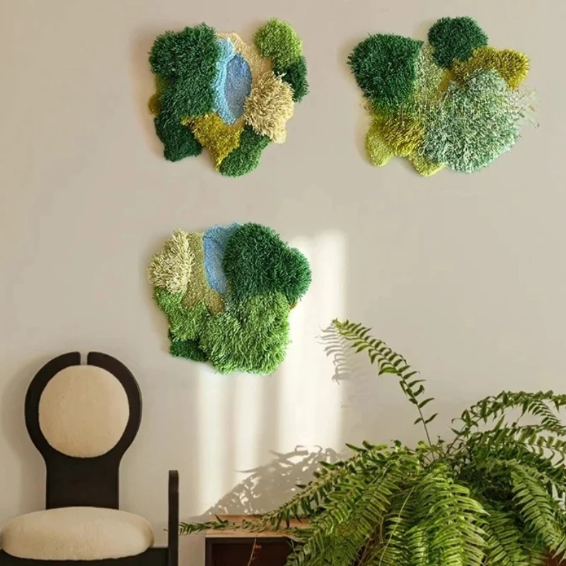 Handmade rug moss children's cloakroom can be spliced art wool bedroom ornament
