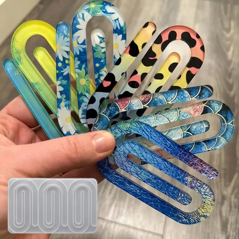 Silicone Pendant Mold Earring Molds Paper Clip Silicone Jewelry Part Molds