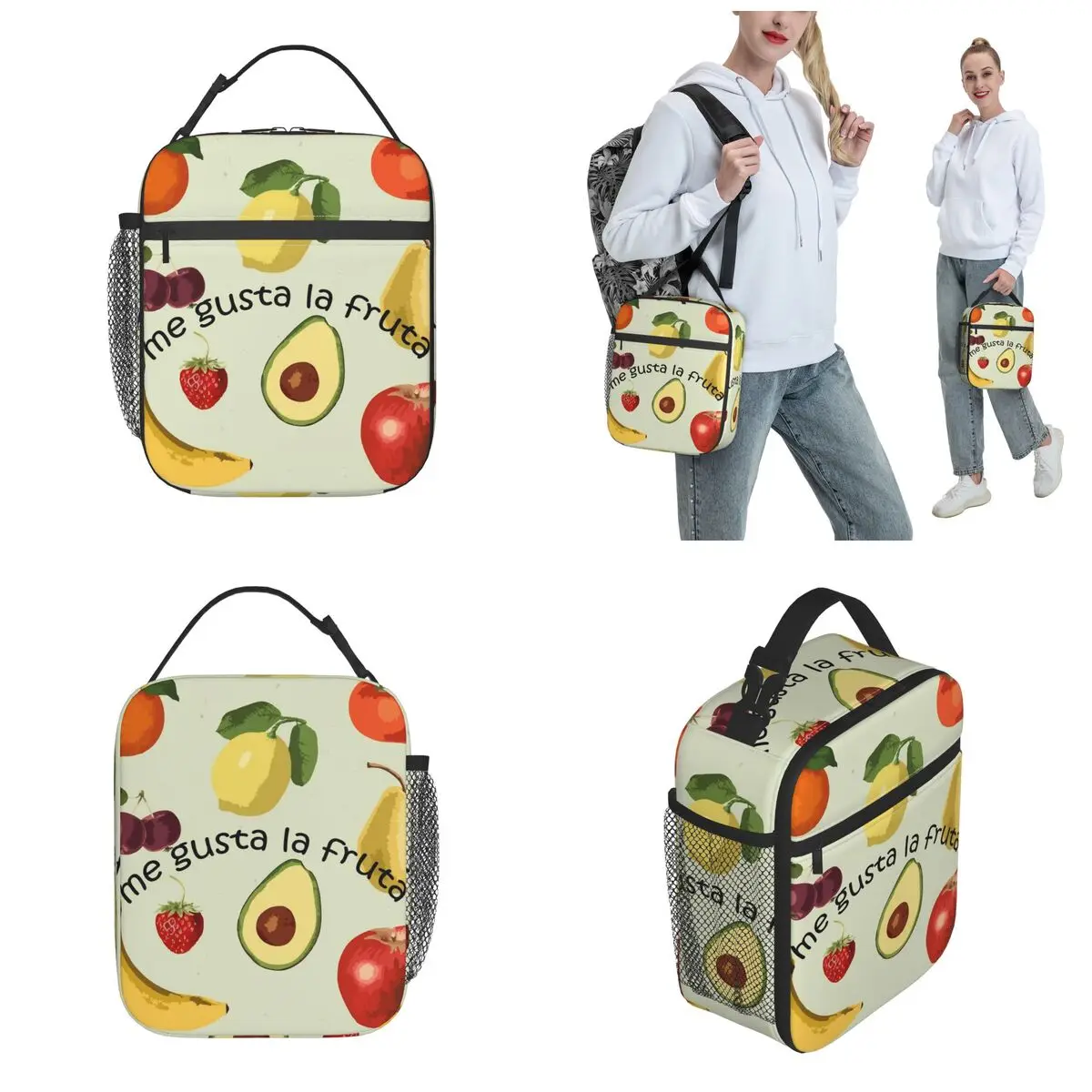 Lunch Box Me Gusta La Fruta Spain Spanish Product Lunch Food Box Ins Style Cooler Thermal Lunch Box For School