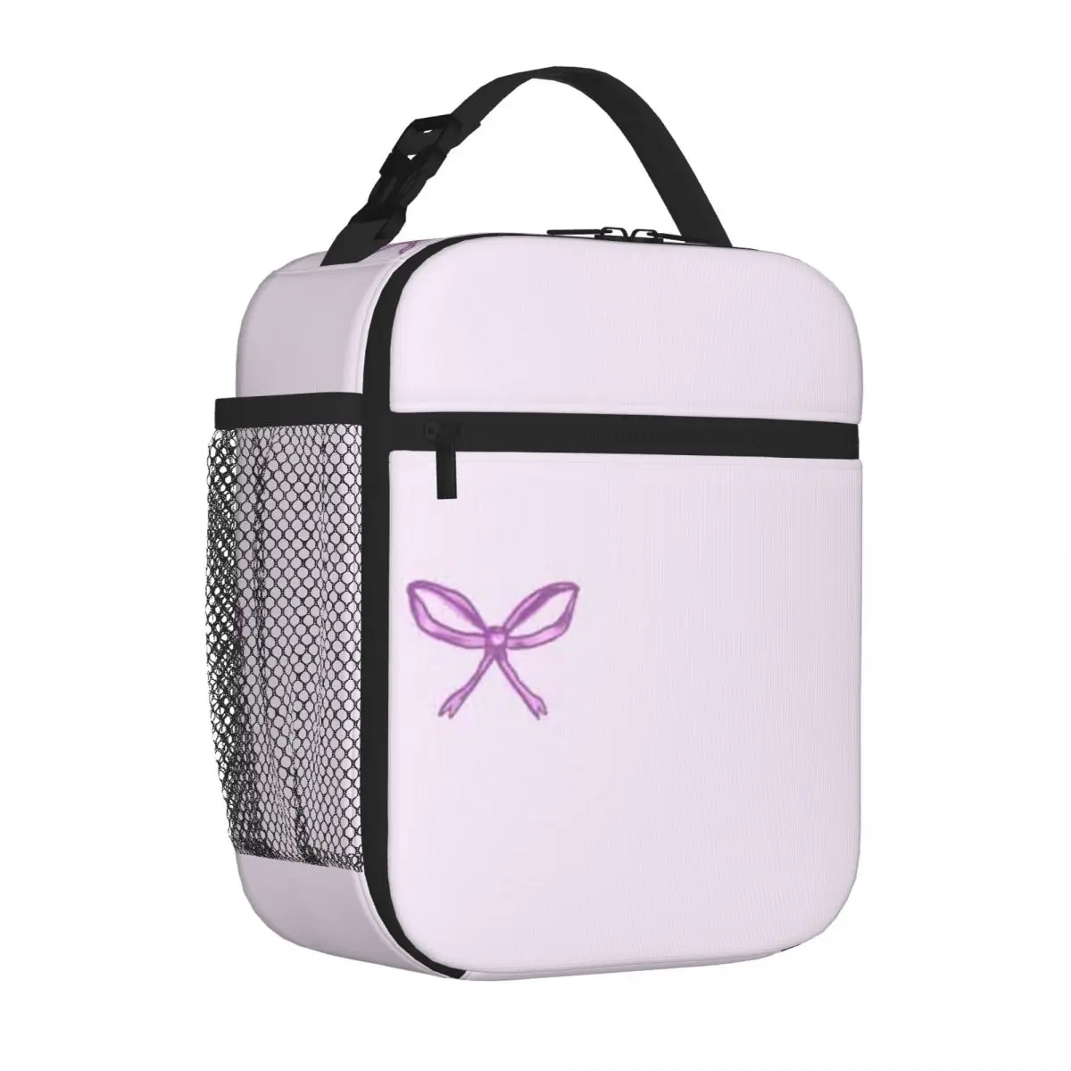 Bestselling Pretty Pink Bow ) Handheld Meal Prep Bag Outdoor Sports Travel Lunch Bag