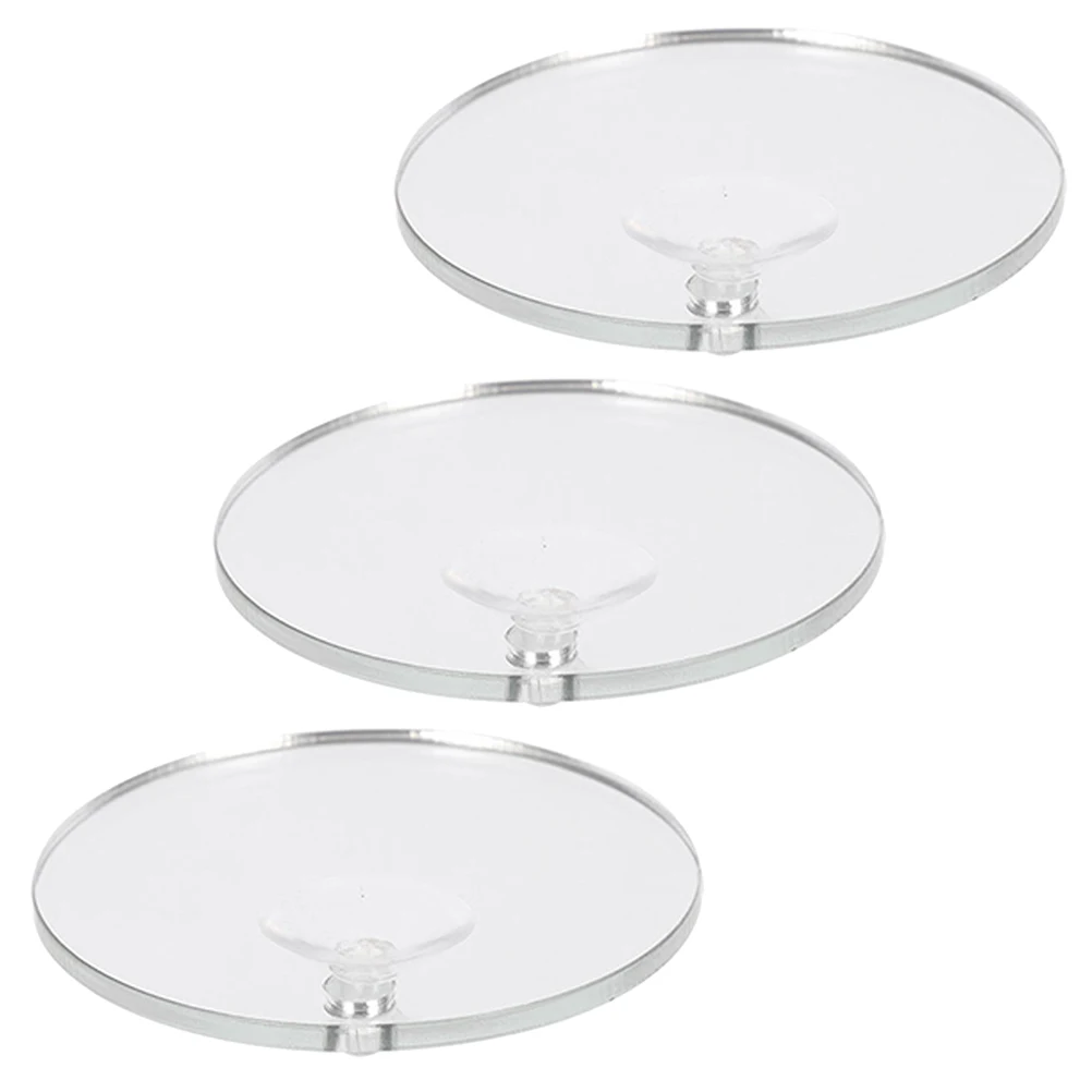 

3Pcs Betta Tank Mirror Suction Cup Clear Acrylic Enrichment Pet Entertainment Beautiful Decoration Longlasting Material