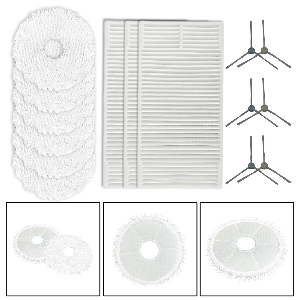 Zestaw ściereczek do mopa z filtrem szczotki bocznej do części do odkurzacza robota P8 Akcesoria do narzędzi do czyszczenia gospodarstwa domowego