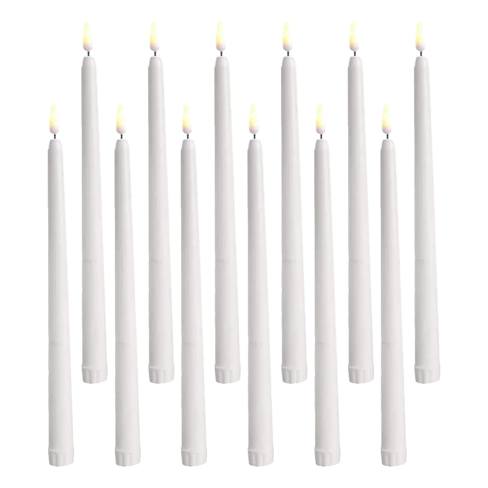 

12pcs C Lights Flickering Long Stick Tapered Lamps Halloween Supplies Decorative LED Light Electronic C Energy