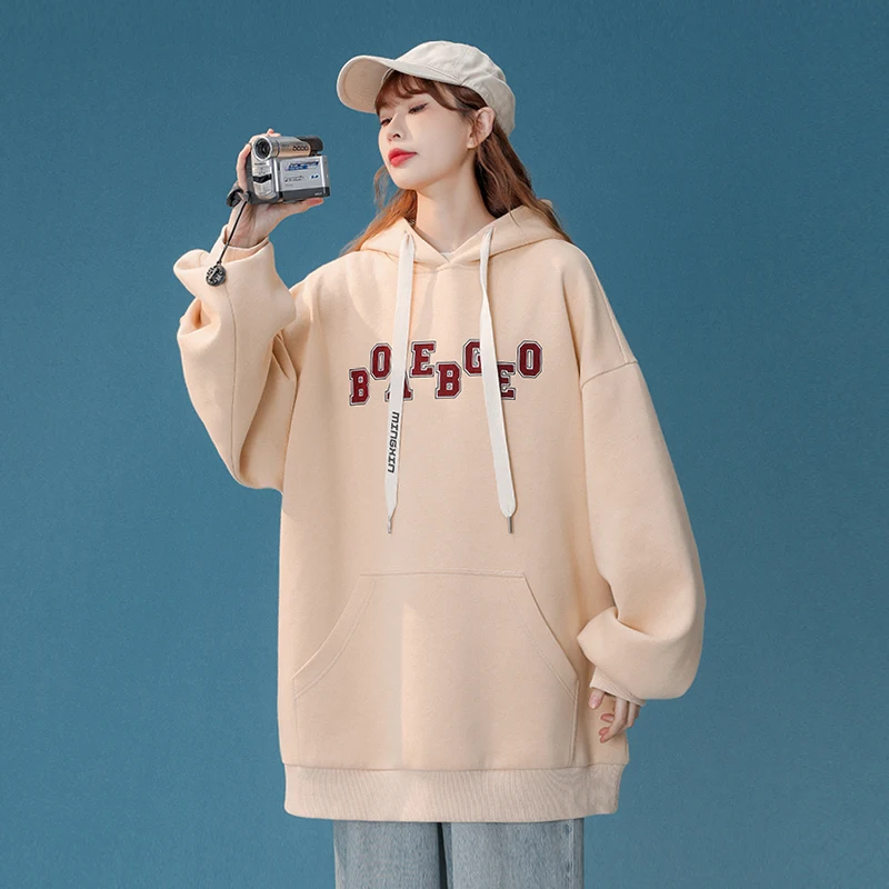 

Модная толстовка для пар, мужская свободная толстовка с принтом, весенне-осенняя повседневная спортивная толстовка с надписями, молодежная активная толстовка