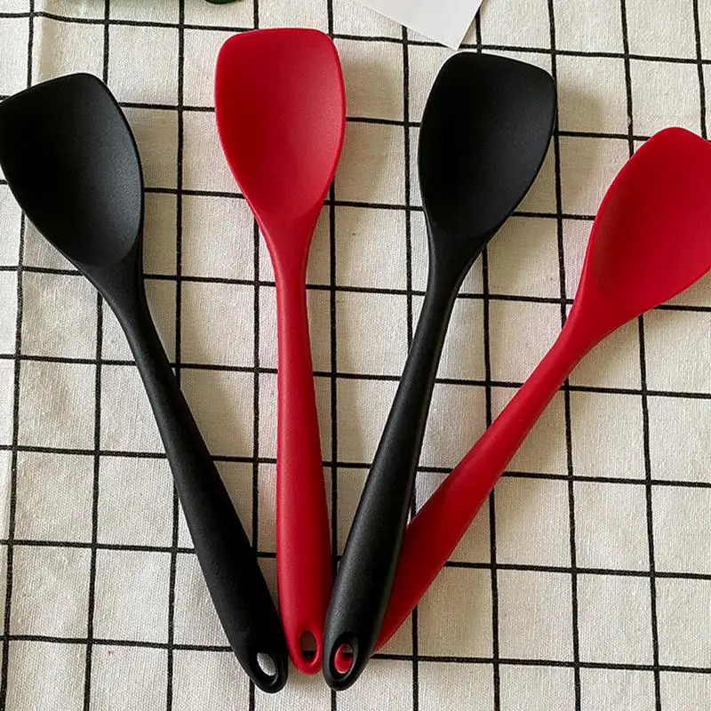 Silicone Spoon Spatula Stain Resistant Salad Mixing Stirring Cooking Scraper Nonstick Heat Resistant Dishwasher Safe Food Grade