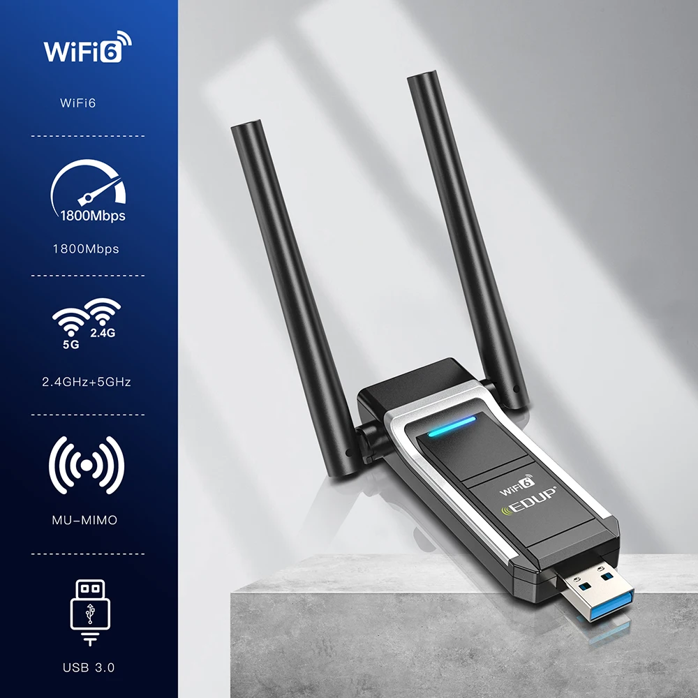 Imagem -03 - Edup-usb 3.0 Adaptador Wifi Banda Dupla sem Fio Soft ap 802.11ac Placa de Rede para Windows 10 11 1300mbps