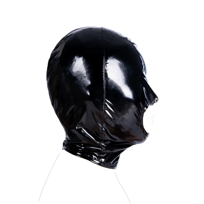 Bondage Gear Pearlite Layer Bdsm Hood With Zipper Erotic Products Fetish Slave Headgear Sex Toys Exotic Costumes Cosplay SM Mask