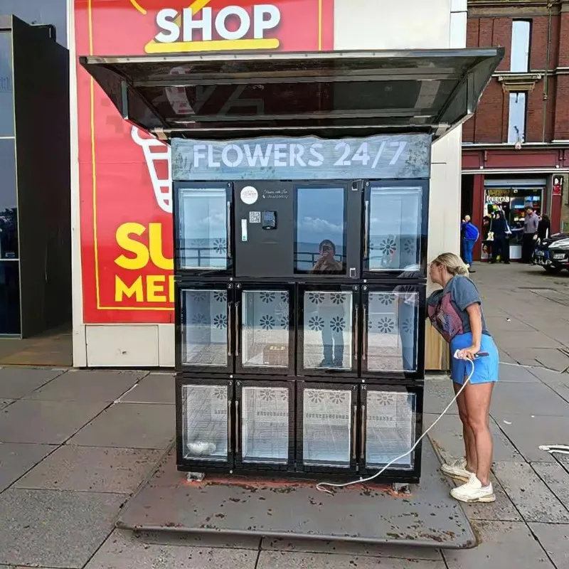 Factory's Big Flower Vending Machine Auto Card Cooler Temperature for Fresh Flowers