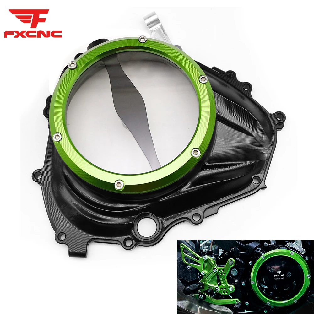 Clear Engine Clutch Cover For Kawasaki Ninja400 Ninja400 Z400 2018-2023 Transparent Clutch Cover Engine Side Cover