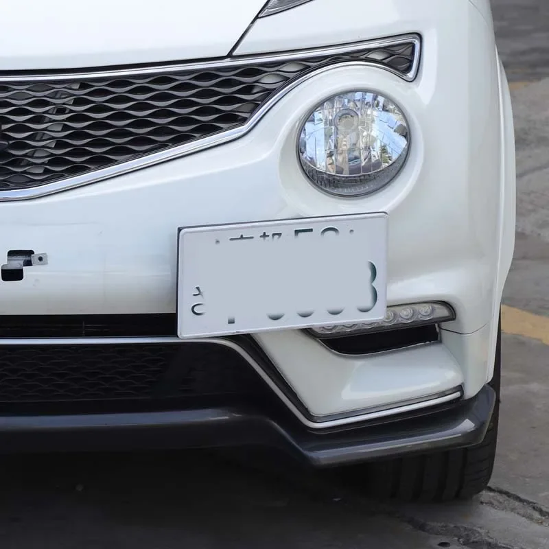 1Pcs Aluminum alloy black For Nissan Juke Infiniti ESQ 2011-2019 car front bumper side mounted license plate holder  accessories