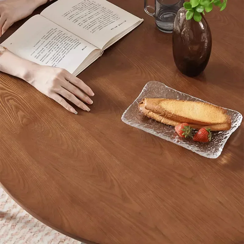 Juegos de mesa de centro de comedor redonda, silla de madera, sala de estar minimalista, mesa de diseño, consola Huismeubilair, muebles modernos