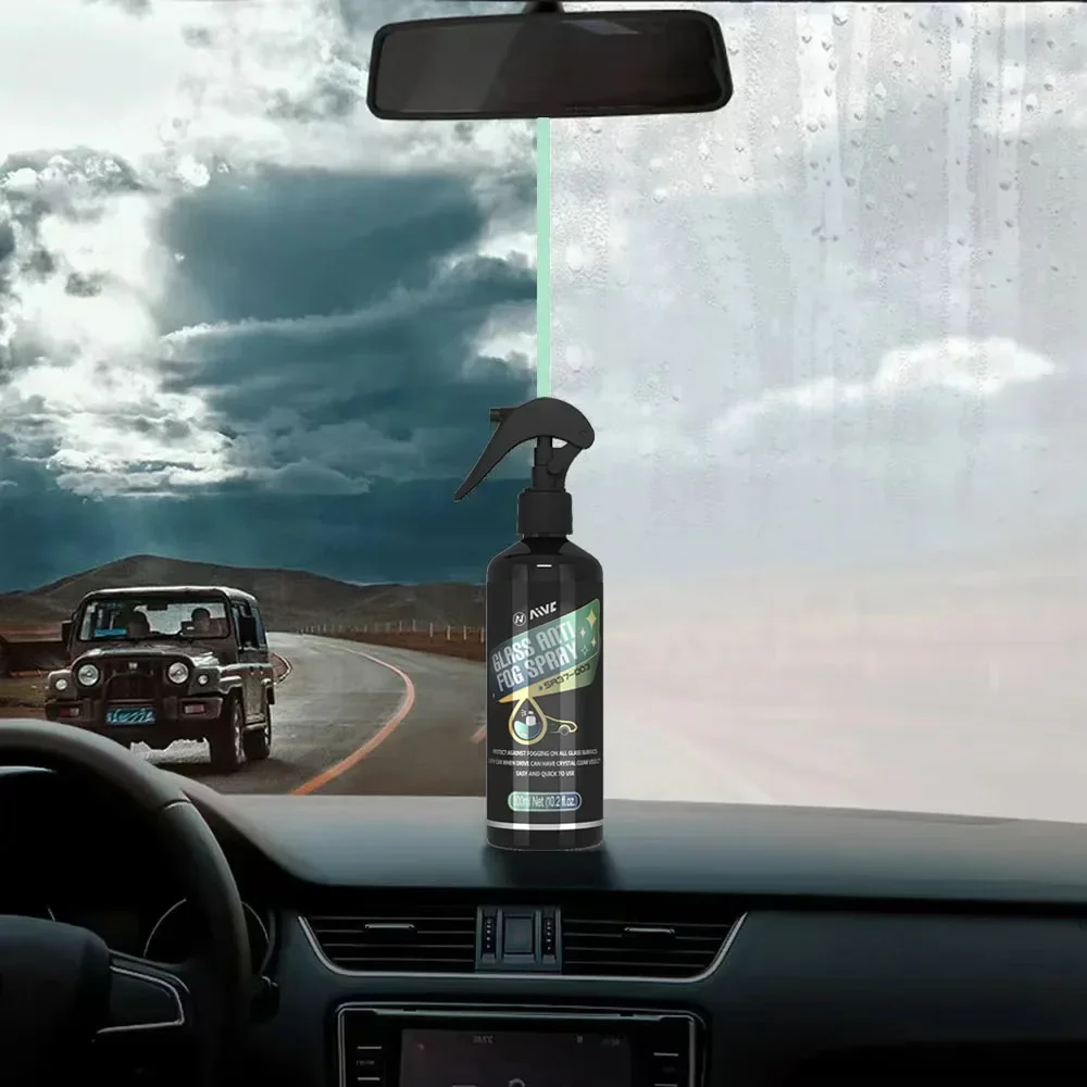 Car Glass Anti Fog Spray Windshield Anti-fog Spray Agent Defogger Long-lasting Effect Car Care Defogging Products Auto Mirror