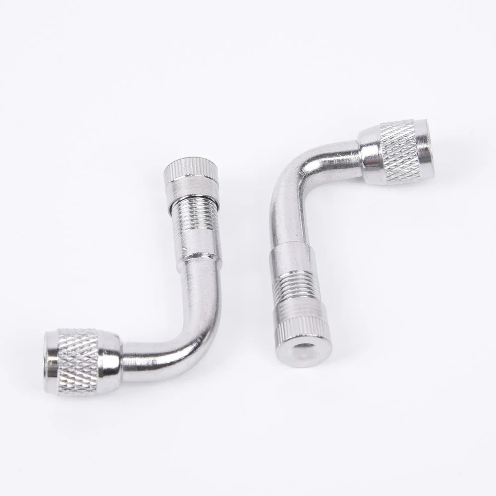 Anti-corrosion Metal Dust Cap 2pcs Tyre Valve Extension Adapter for Easy Tire Maintenance of Motorcycle and Car Tires