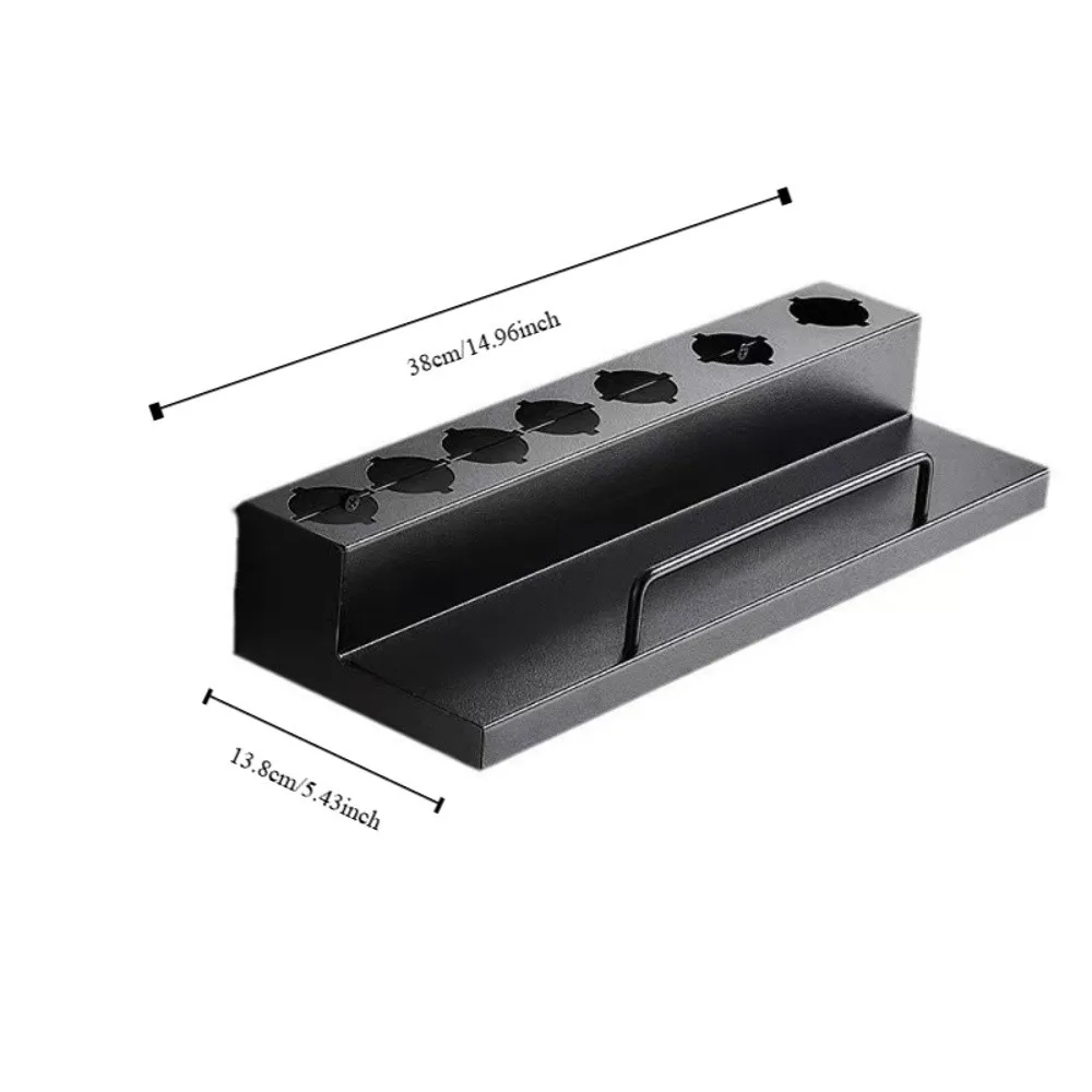 Wall-Mounted Hairdressing Stick Shelf Multifunctional Hair Care Tool Storage Rack Hairdressing Stick Racks