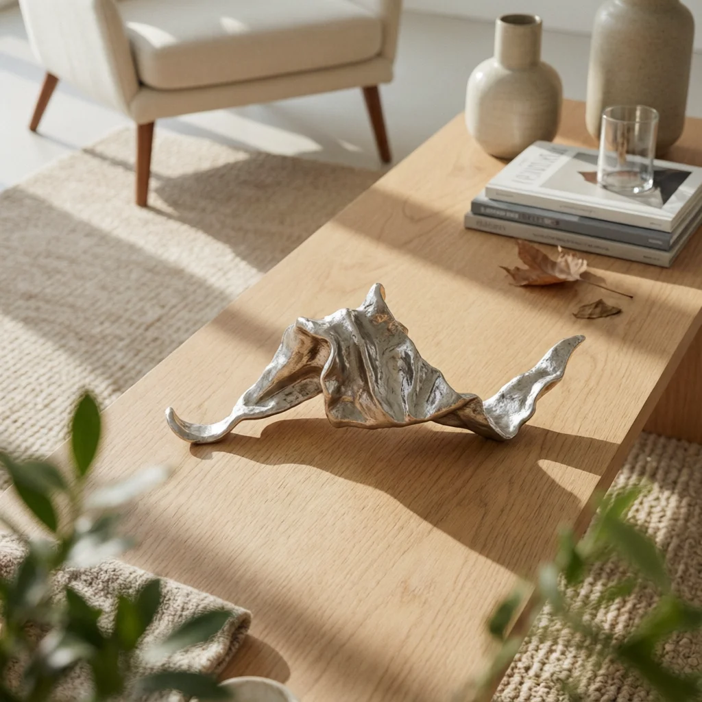 Leaf Tray Unique Tabletop Accent Decorative Tray Elegant Ornament Low-Profile for Coffee Table, Console