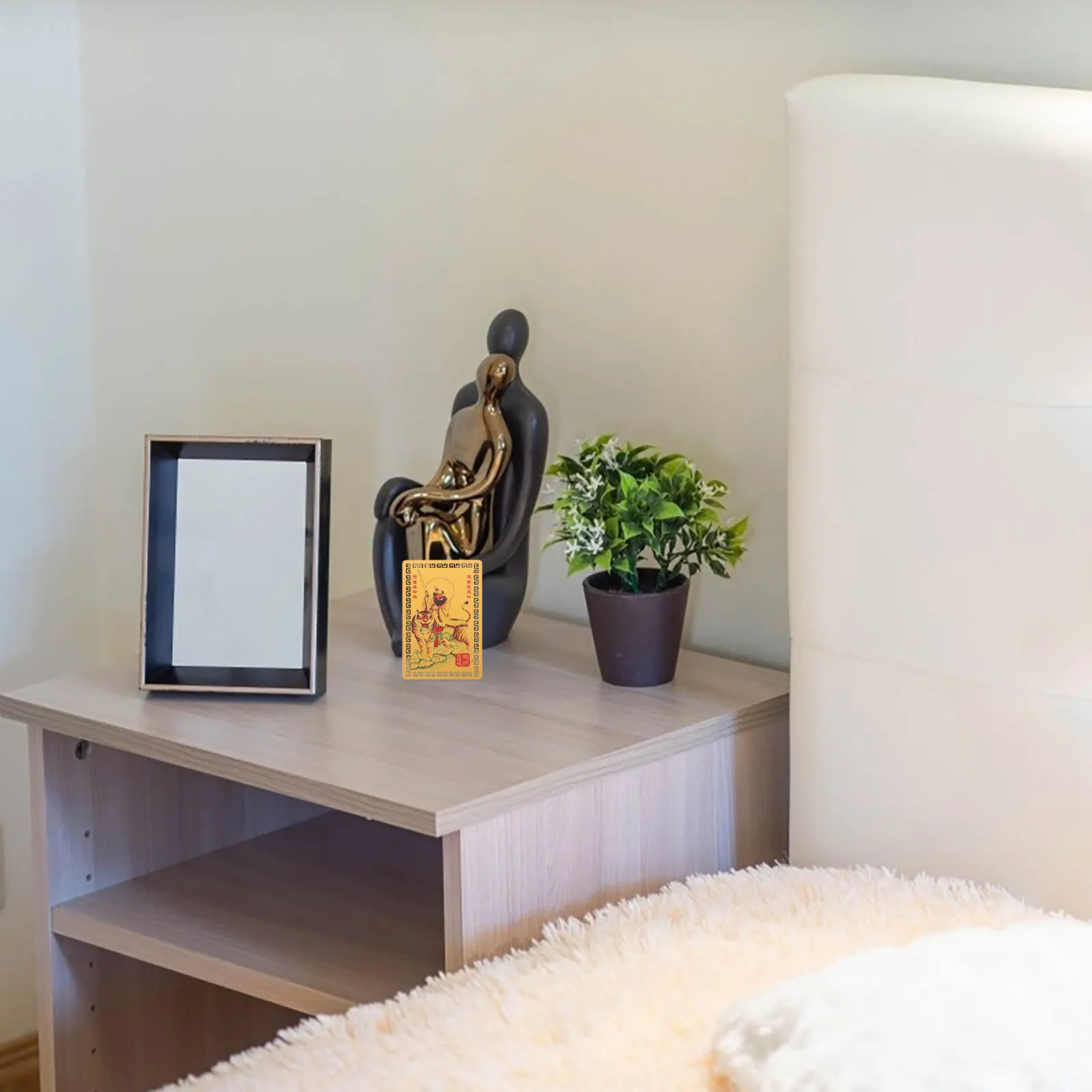 بطاقة بوذا المعدنية 2025 تميمة للحماية الصينية فنغ شوي الثروة سحر بولي كلوريد الفينيل الحرف اليدوية ديكور