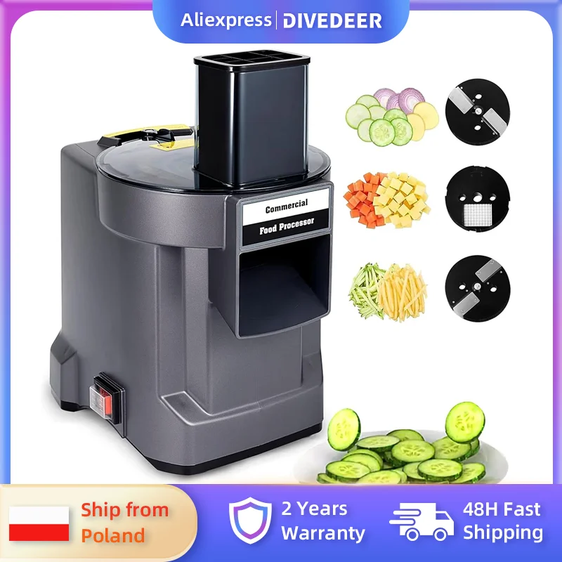 Image of DIVEDEER Elektrischer Multifunktions-Gemüseschneider, Automatischer Karottenwürfelschneider & Kartoffelschneider für Effiziente Lebensmittelzubereitung