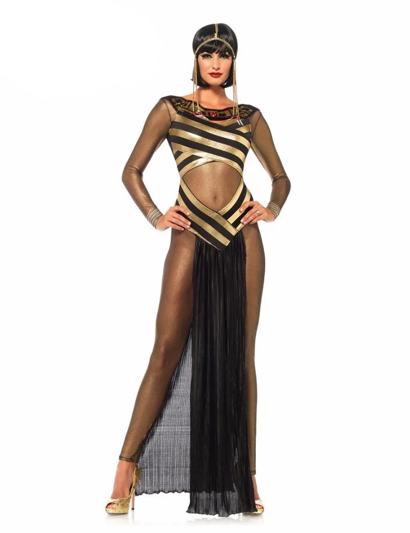 Carnival Halloween Egypt Queen Cleopatra Costumes for Adult Women Myth Goddess Ancient Egyptian Pharaoh Cosplay Fancy Dress