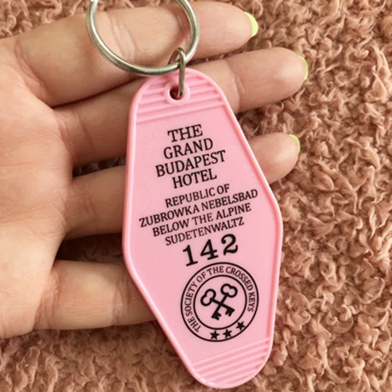 The Grand Budapest Hotel Room NO 142 Keytag Keyring  Key Chain Key Ring Keychain Jewelry Accessories