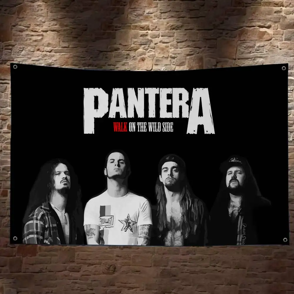 Classic Groove Metal Band P-Pantera Cartoon-Flagge, Wandbehang, Banner, Dekoration, Haushaltsdekoration