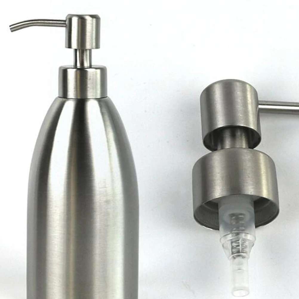 

2pcs Stainless Steel Lotion Pump Heads Soap Dispenser Replacement Caps Long Nozzle For Home Kitchen Bathroom Premium