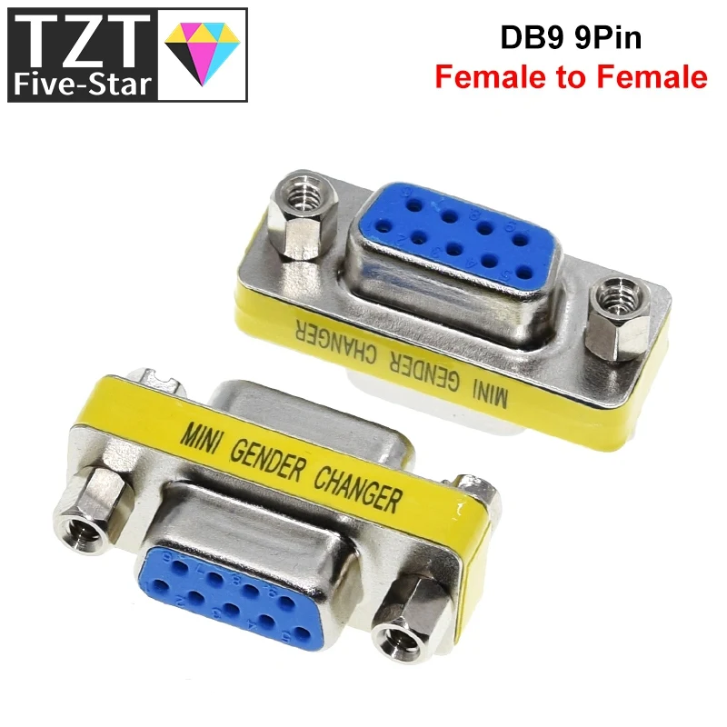 DB9 9Pin Male to Male/Female to Female/Male to Female Mini Gender Changer Adapter RS232 Serial plug Com Connector