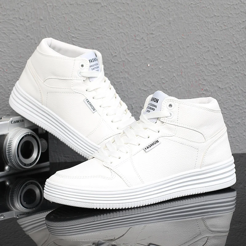 

Classic Unisex White High Sneakers Men Women Outdoor Skate Shoes Trainers Platform Casual Sneakers Cheap Sports Shoes Skateboard