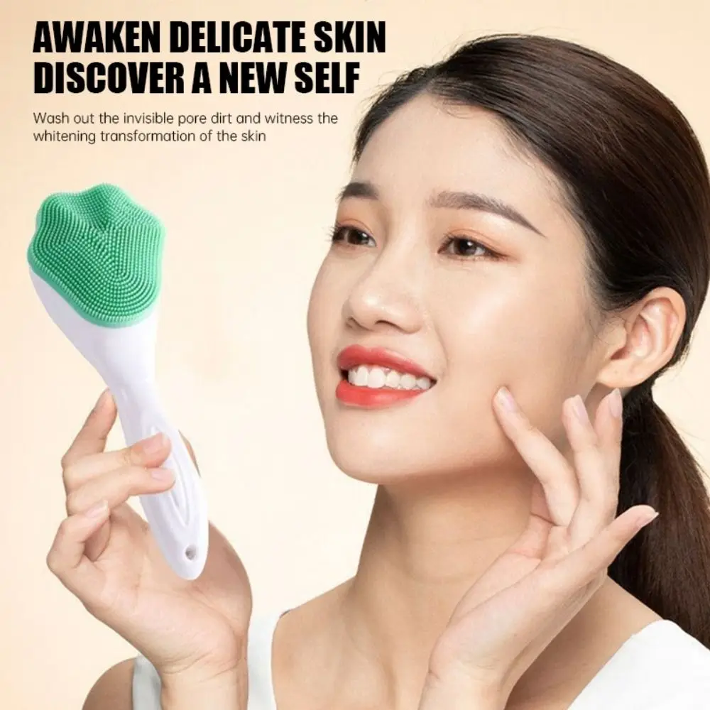 Brosse exfoliante mignonne pour nettoyer les pattes de chat, brosse de Massage à poils souples en Silicone, brosse de nettoyage en profondeur du visage à Long manche